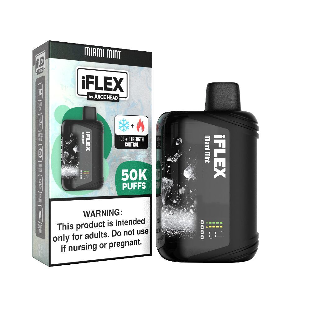Juice Head iFlex Melatine 50K Disposable Miami Mint with packaging