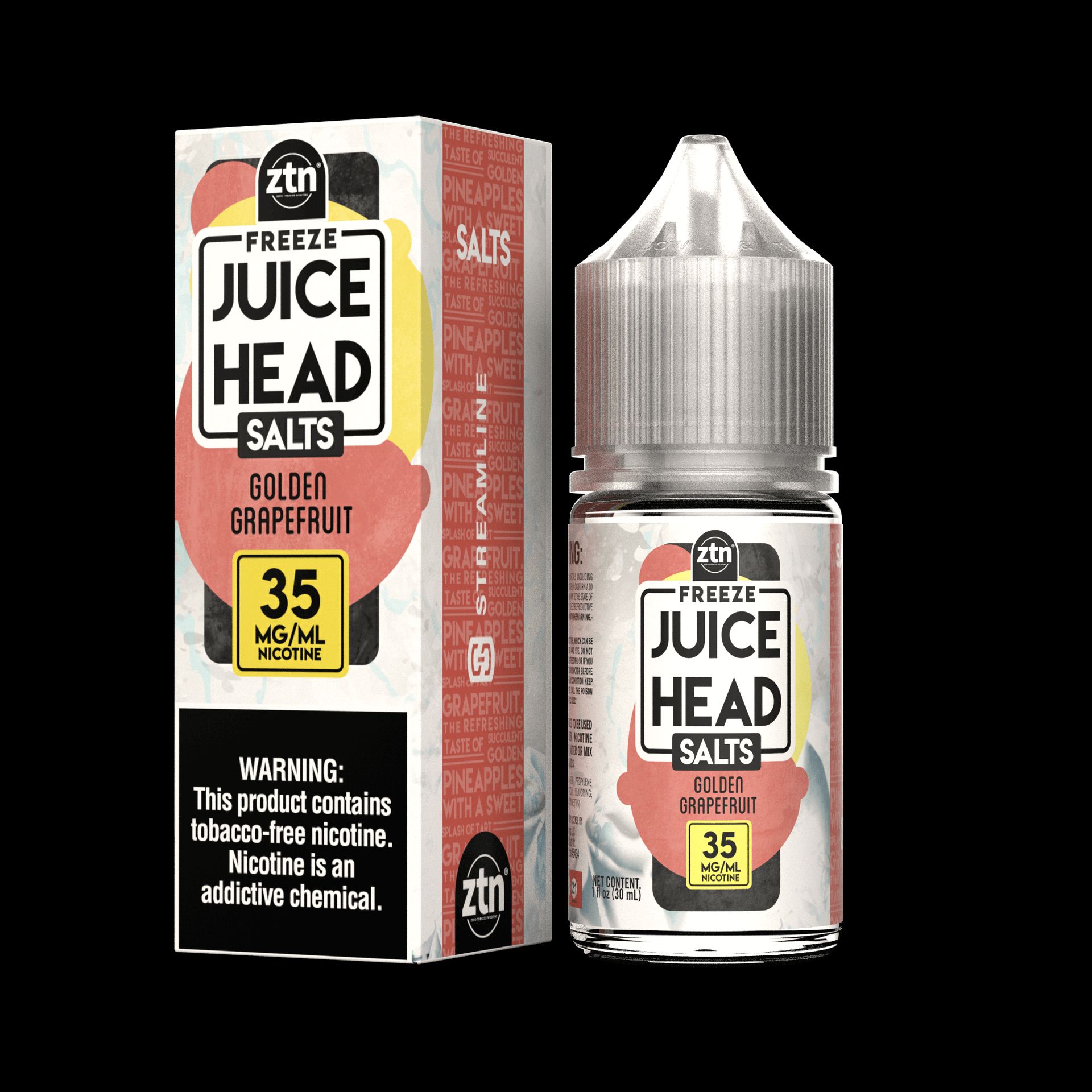Golden Grapefruit Freeze (Pineapple Grapefruit Freeze) by Juice Head Salts Series 30mL with Packaging