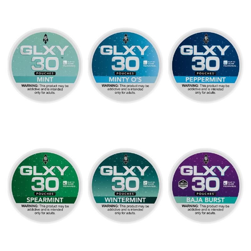 GLXY Nicotine Pouches (30ct can)- Group Photo