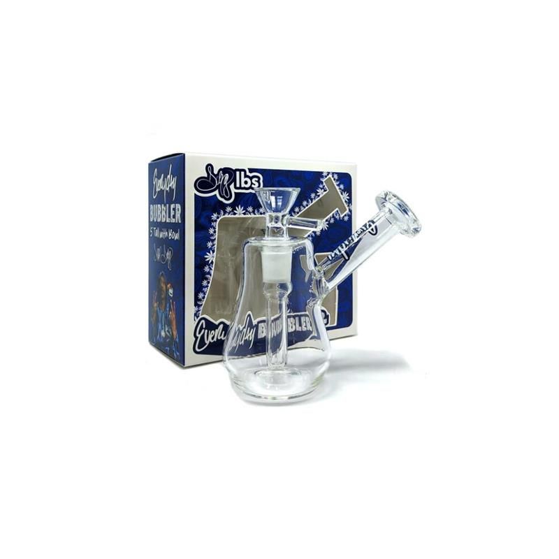 Dogg Lbs Everyday 5″ Bubbler Water Pipe - Clear with packaging