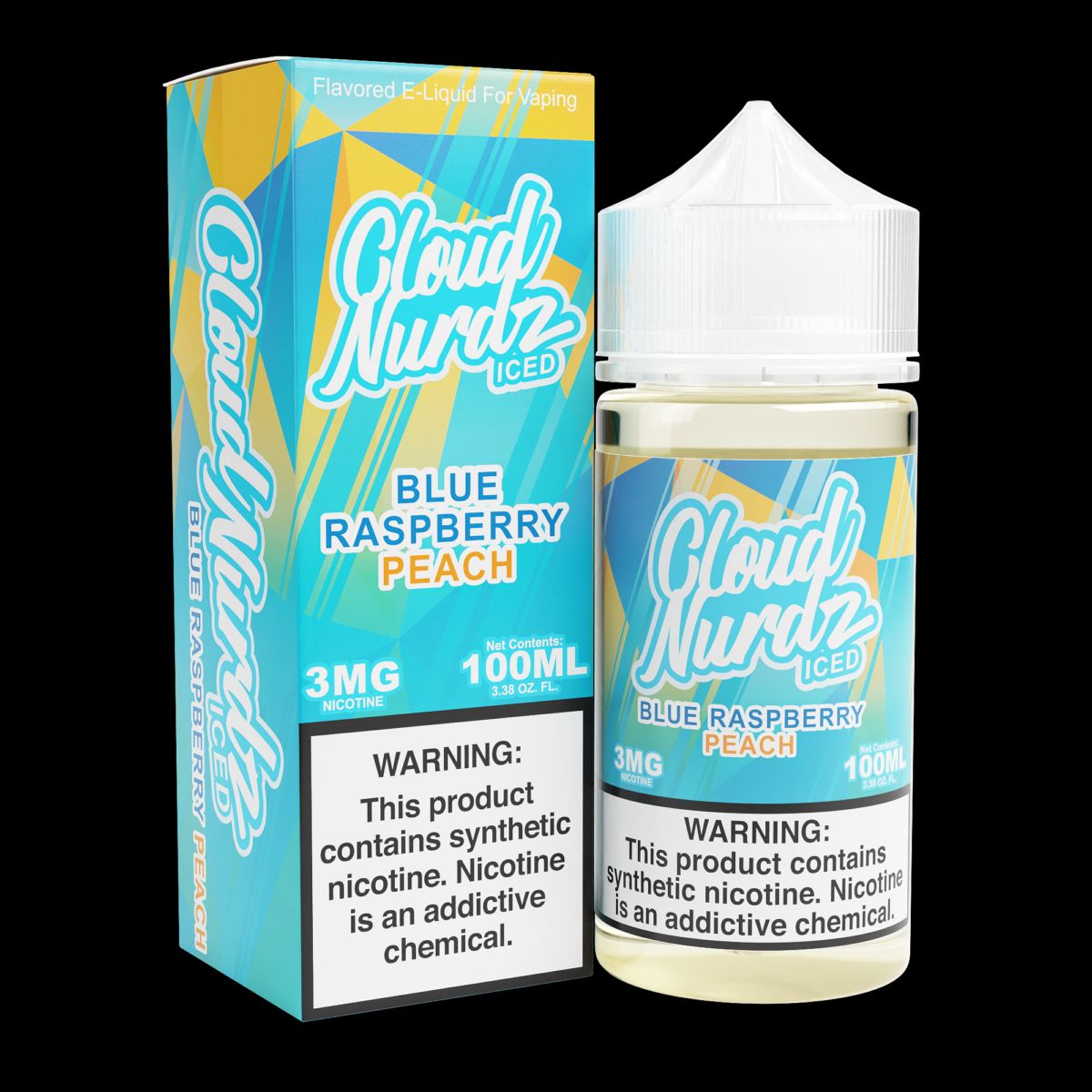 Peach Blue Raspberry Iced by Cloud Nurdz Series 100mL with Packaging