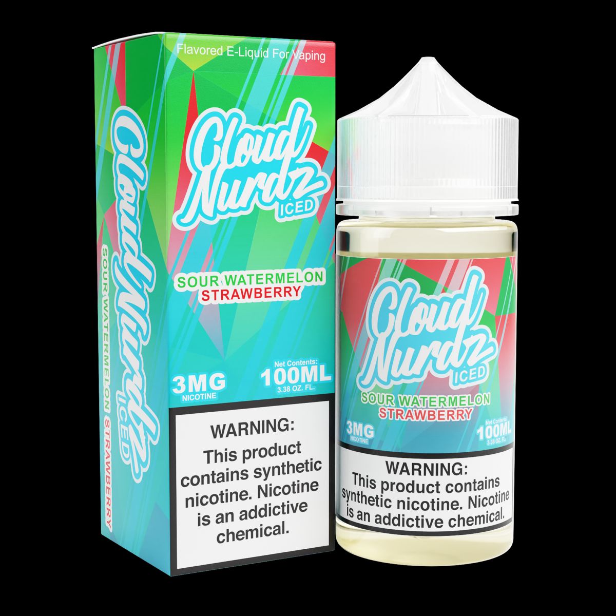Sour Watermelon Strawberry Iced by Cloud Nurdz Series 100mL with Packaging