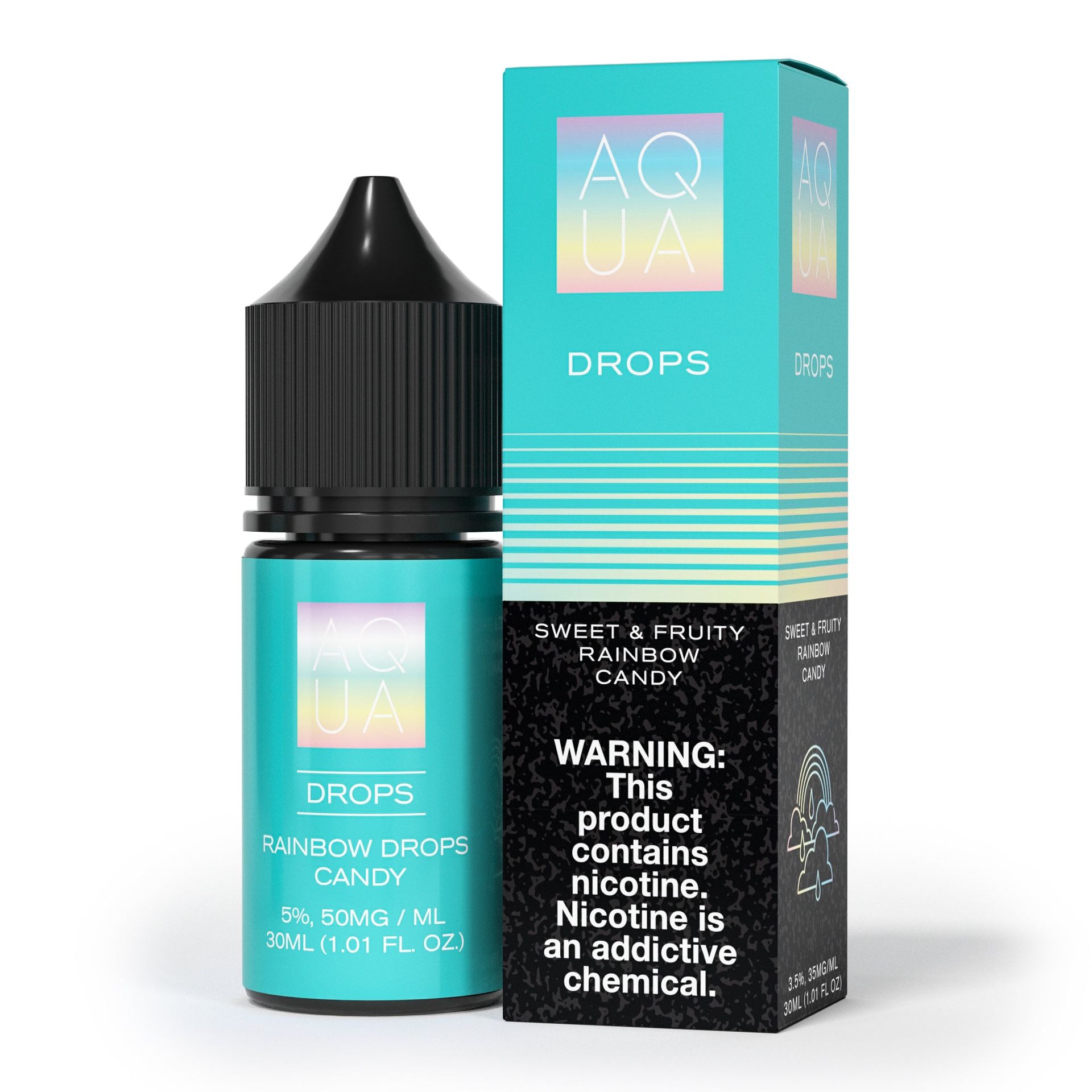 Aqua - Drops - 30mL Salts Bottle with packaging