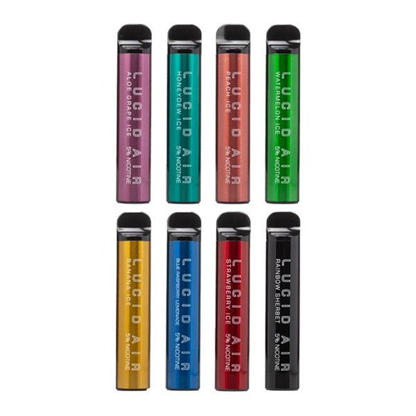 Lucid Air Tobacco-Free Nicotine Disposable 5000 Puffs 16.7mL Group Photo