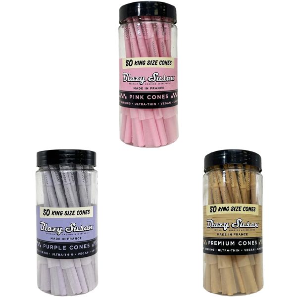 Blazy Susan King Size Cones (50ct Jar) Group Photo