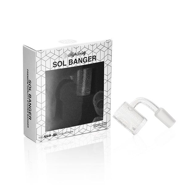 High Society - Sol Premium Etched Quartz Banger With Box