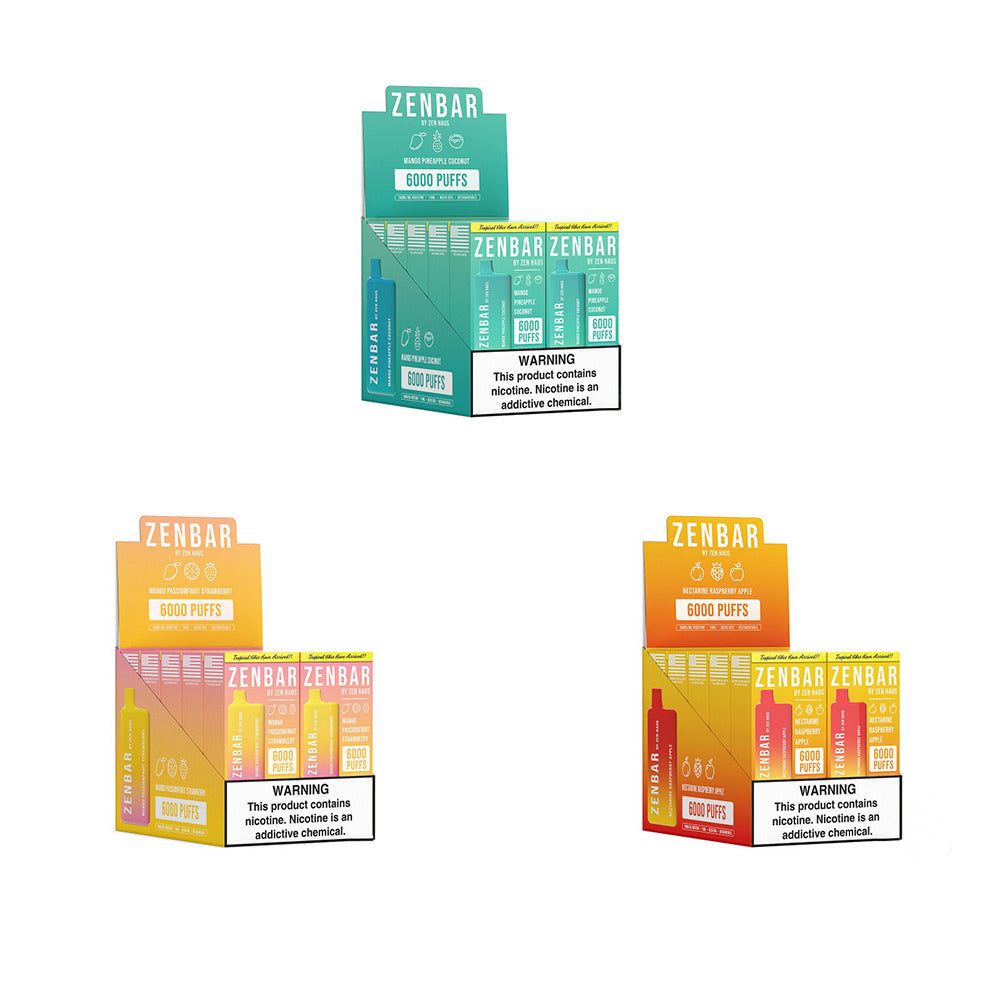 Zen Bar Disposable 6000 Puffs 13mL 50mg - group photo