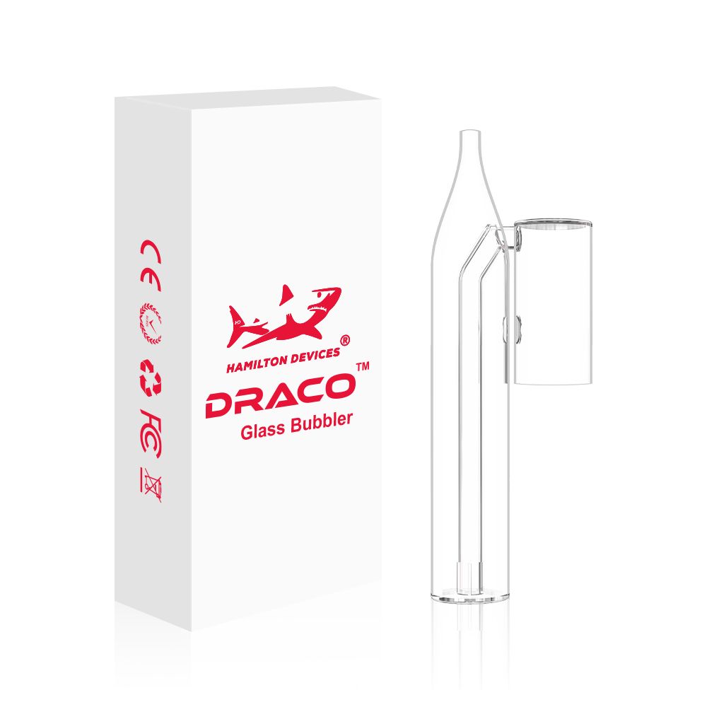 Hamilton Draco Glass Bubbler with packaging