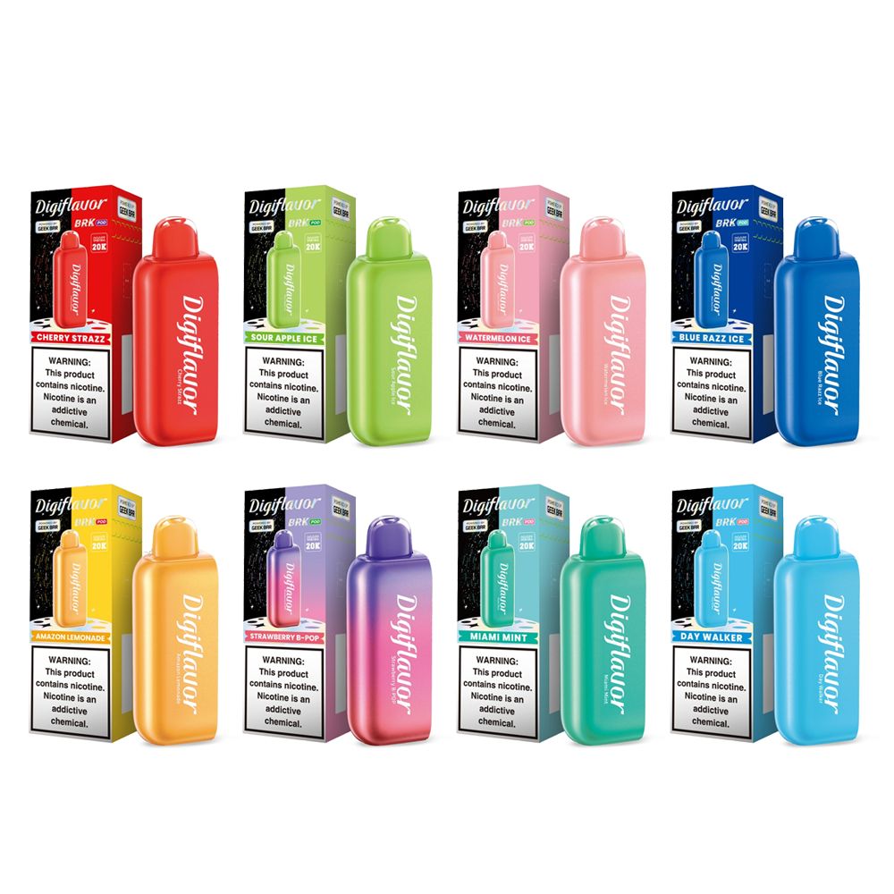 Geek Bar Digi Flavor BRK Pods Disposable 12mL 50mg 20000 Puffs Group Photo