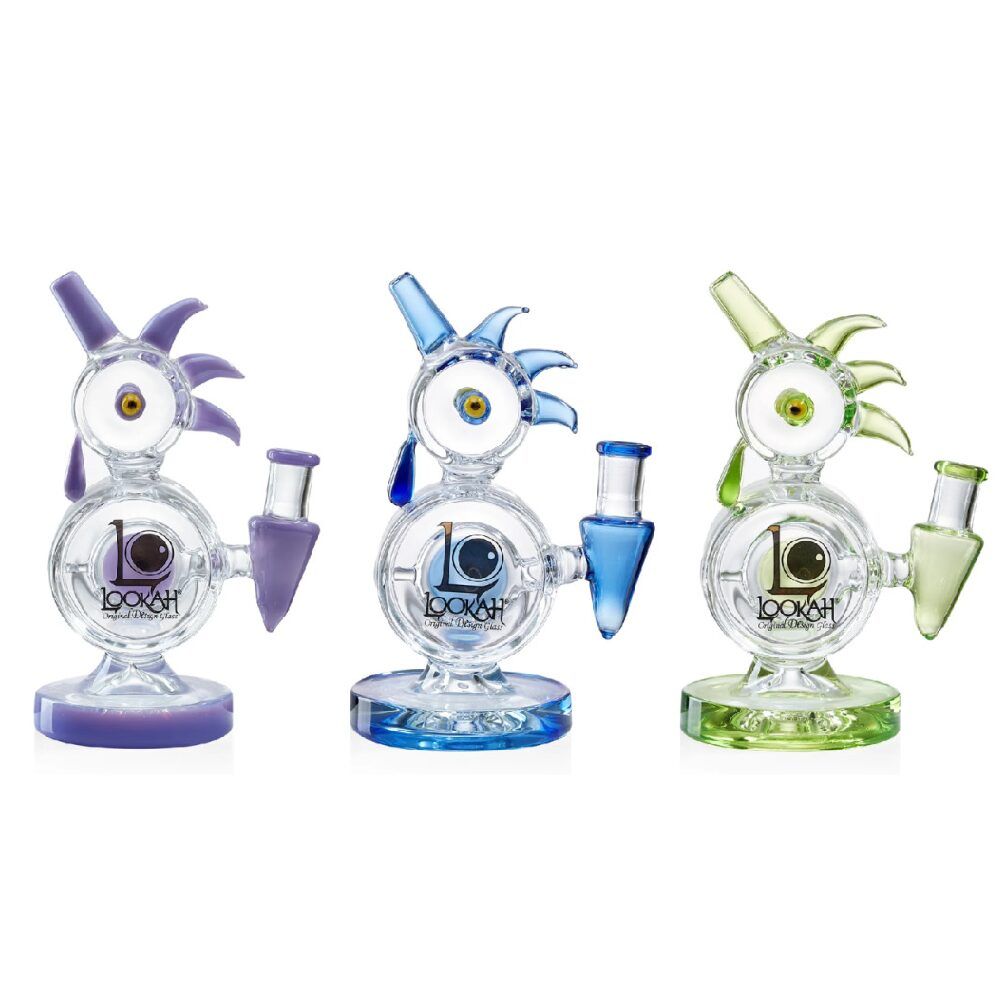 Lookah Percolator Rooster Glass Water Pipe Mini Dab Rig Group Image