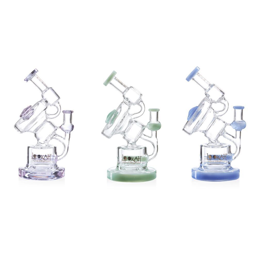 Lookah (Dab Rig) 10” Recycler Inline Percolator Nebula Water Pipe Group Image