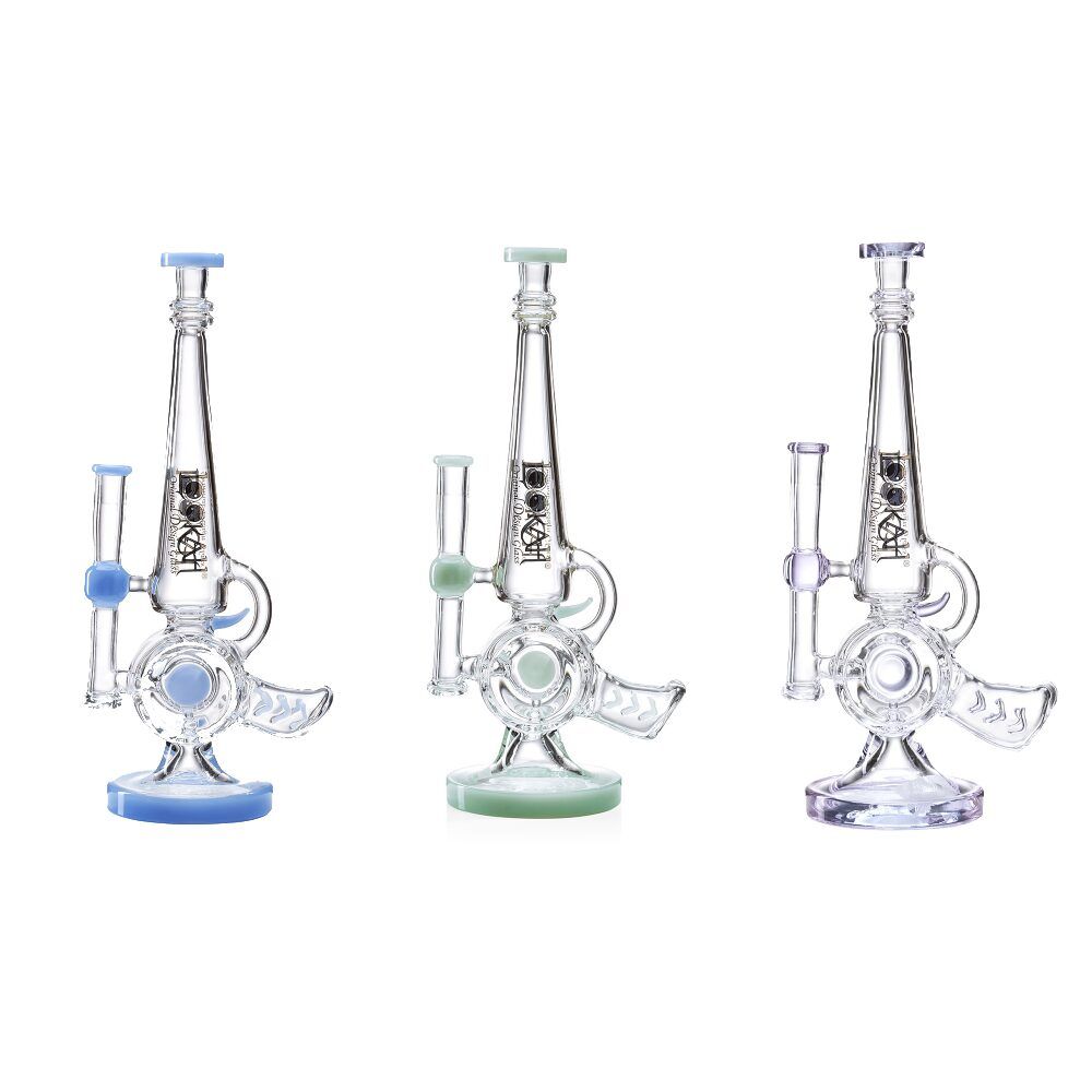 Lookah (Dab Rig) 13” Cool Recycler Gun Water Pipe Group Image