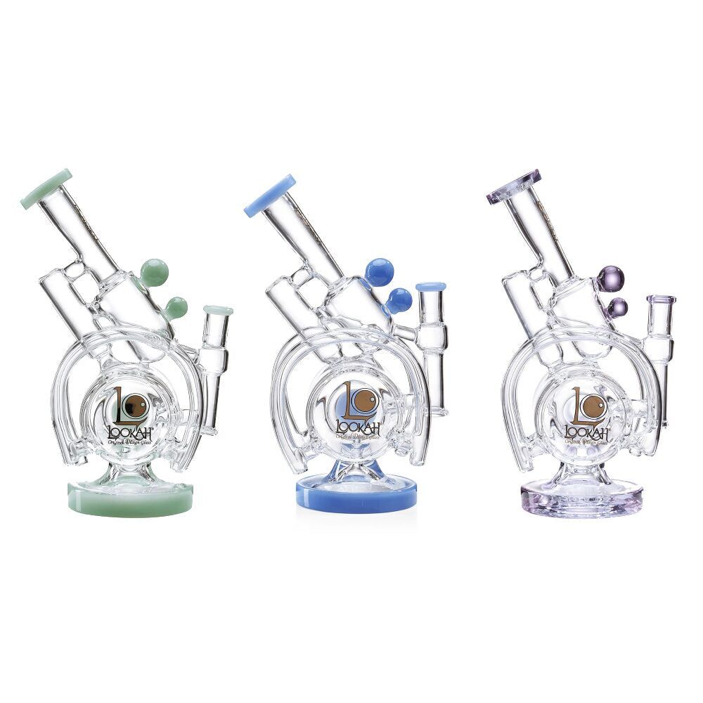 Lookah (Dab Rig) 14″ Recycler Orbital Double Chamber Water Pipe Group Image