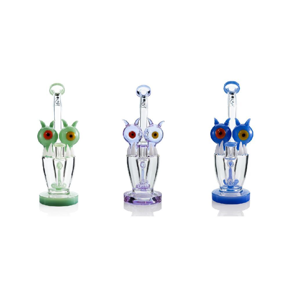 Lookah (Dab Rig) 10″ Cool Percolator Alien Eyestalk Water Pipe Group Image
