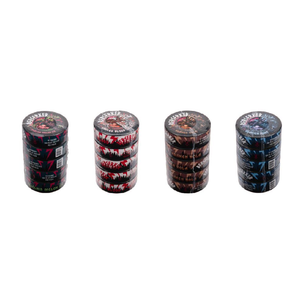 Berserker Caffeine Pouches (5-Can Pack) - Group Photo