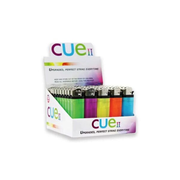 Cue Cue II Lighter (DSPLY 50pc) Assorted Colors (SAS)