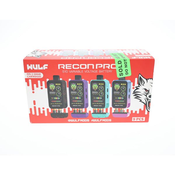 Wulf Recon Pro Dual Cart 510 Battery packaging