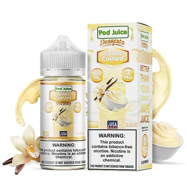 Golden Custard by Pod Juice Series 100mL with Packaging
