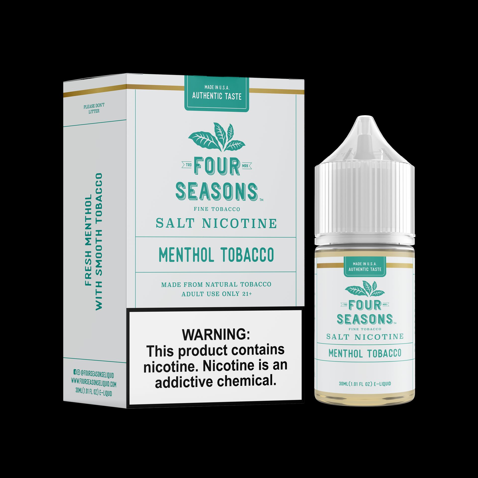 Menthol Tobacco by Four Seasons Salts Series 30mL with Packaging