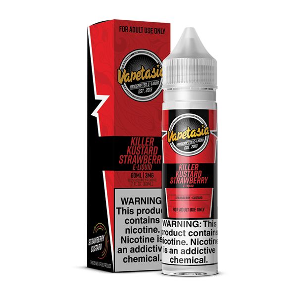 Killer Kustard Strawberry by Vapetasia 60mL Series with Packaging