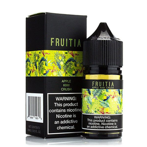 Apple Kiwi Crush by Fruitia Salts E-Liquid 30ml with Packaging