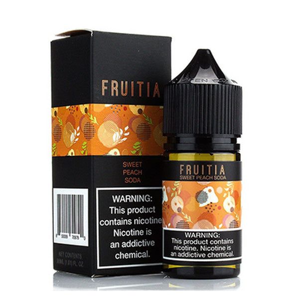 Sweet Peach Soda by Fruitia Salts E-Liquid 30ml with Packaging