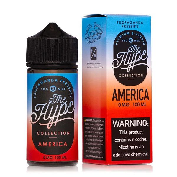 America by Propaganda The Hype Collection E-Liquid 100mL with Packaging
