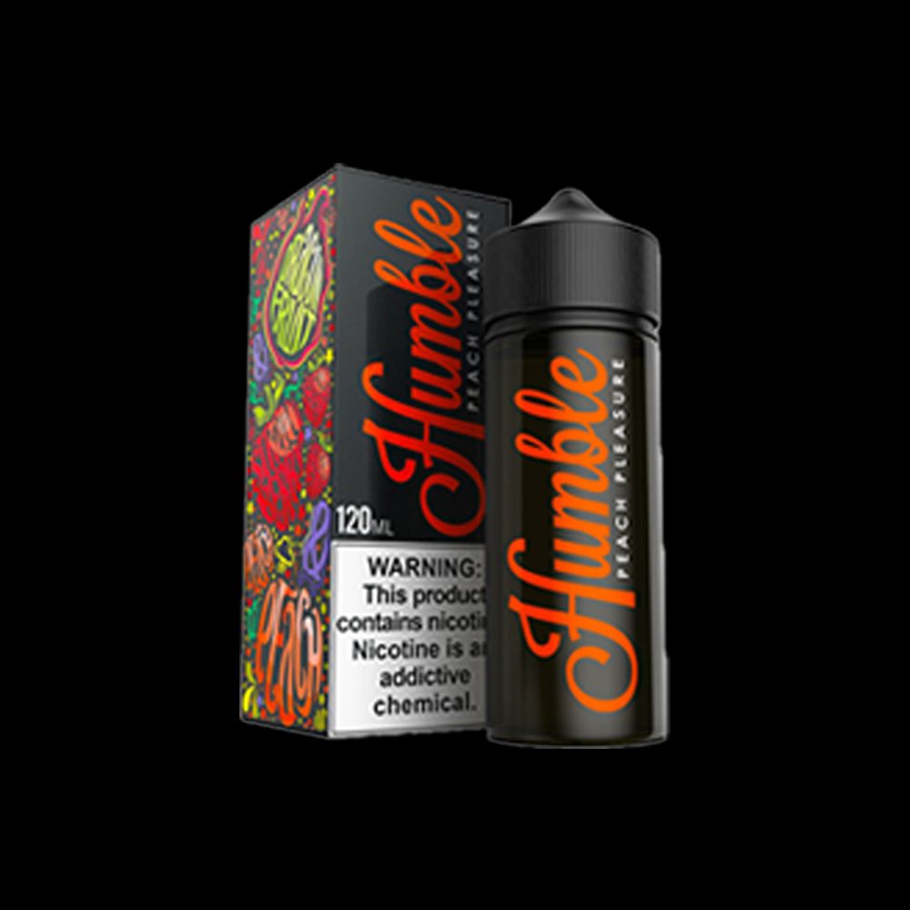 Peach Pleasure Tobacco-Free Nicotine By Humble E-Liquid with Packaging