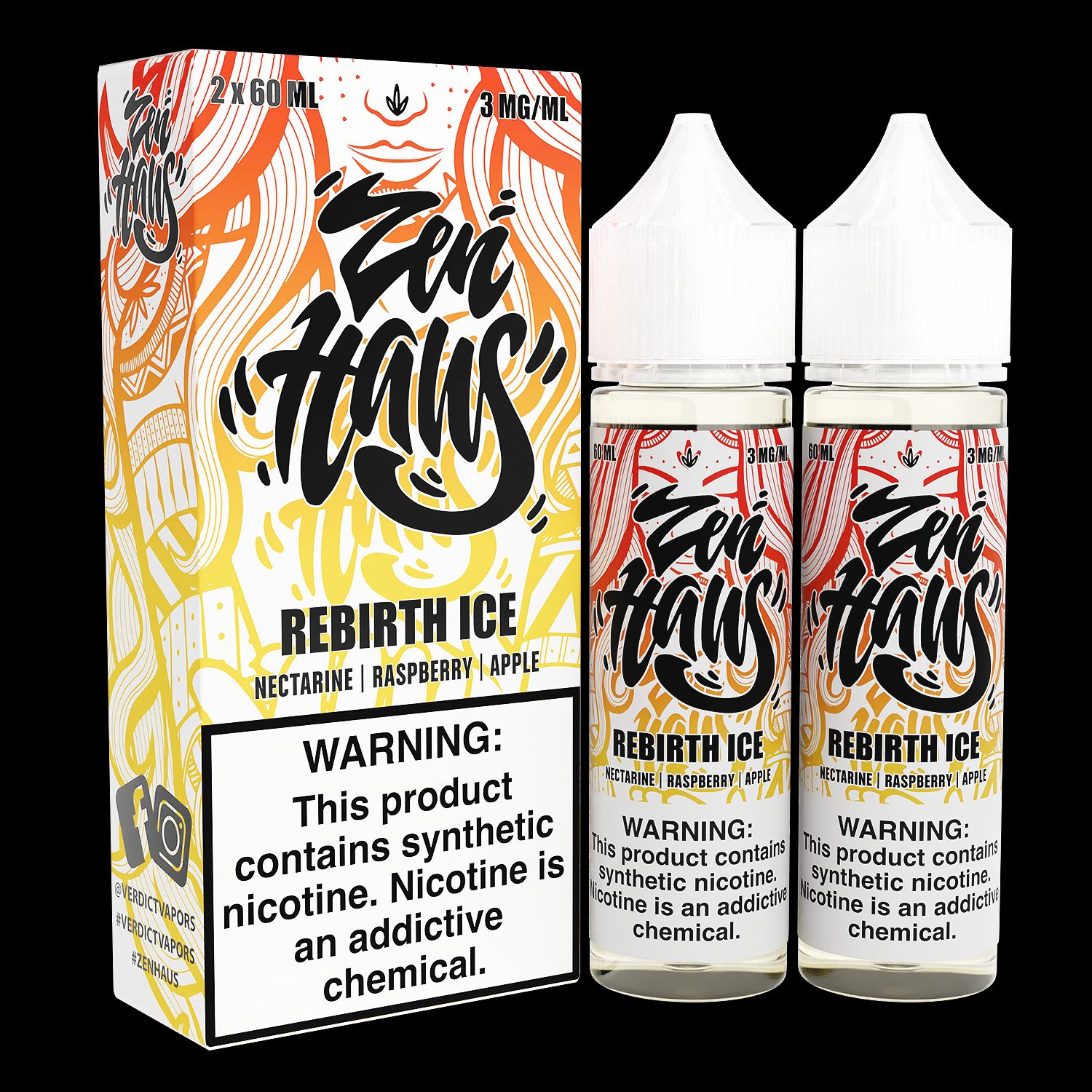 Rebirth ICE by Zen Haus Series 2x60mL with Packaging