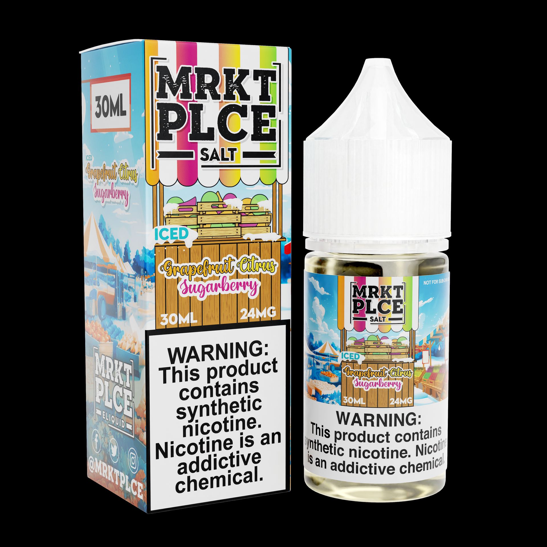 Iced Grapefruit Citrus Sugarberry by MRKT PLCE Salts Series 30mL with Packaging