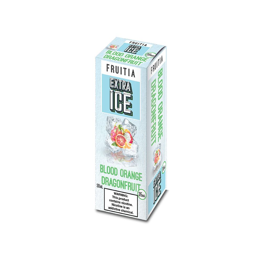 Blood Orange Dragonfruit Extra Ice by Fresh Farms FRUITIA Salt Series E-Liquid 30mL (Salt Nic) Packaging