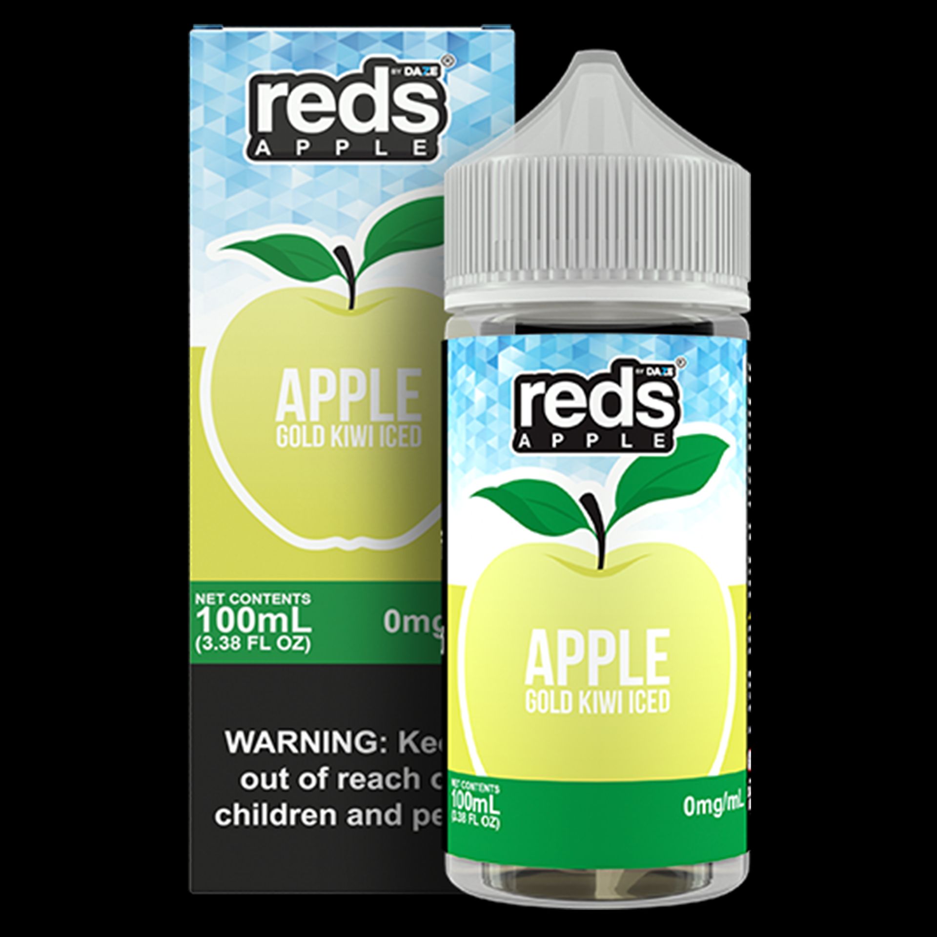 Gold Kiwi Ice by 7Daze Reds E-Liquid 100mL (Freebase) with Packaging