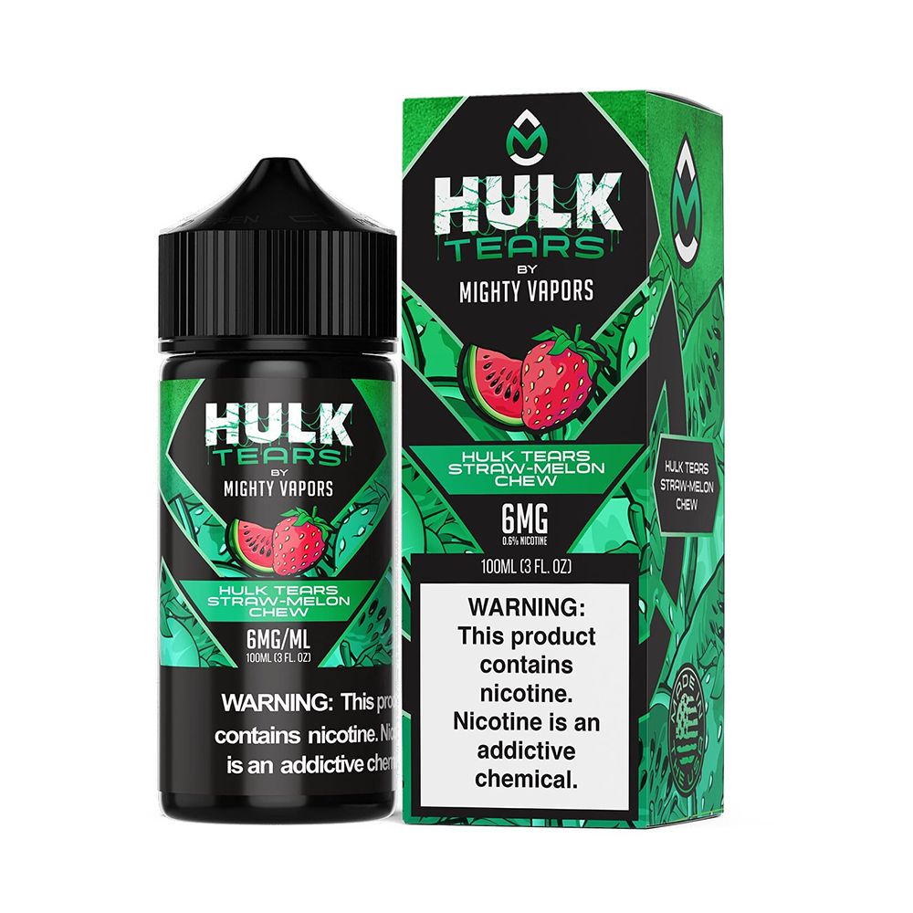 Hulk Tears by Mighty Vapors Hulk Tears E-Juice 100mL(Freebase) with Packaging