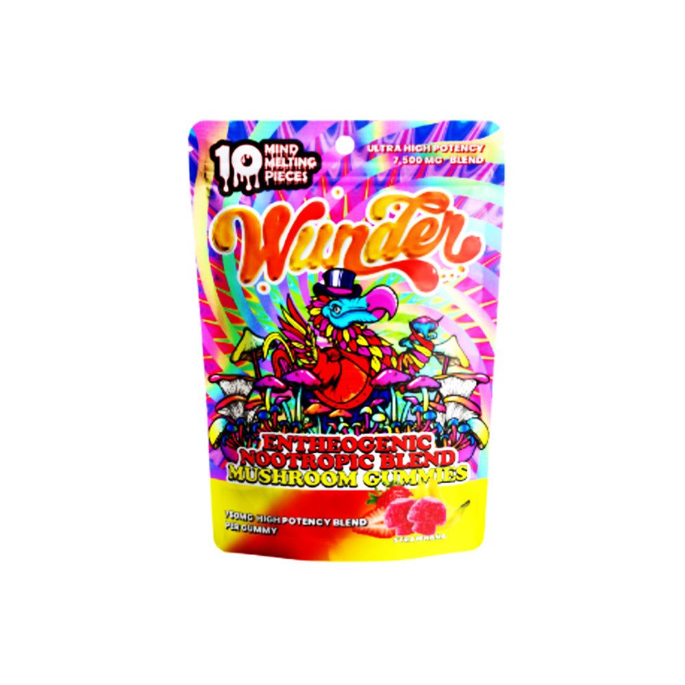 Wunder Mushroom Gummies 10ct Pouch | 7500mg Per Bag