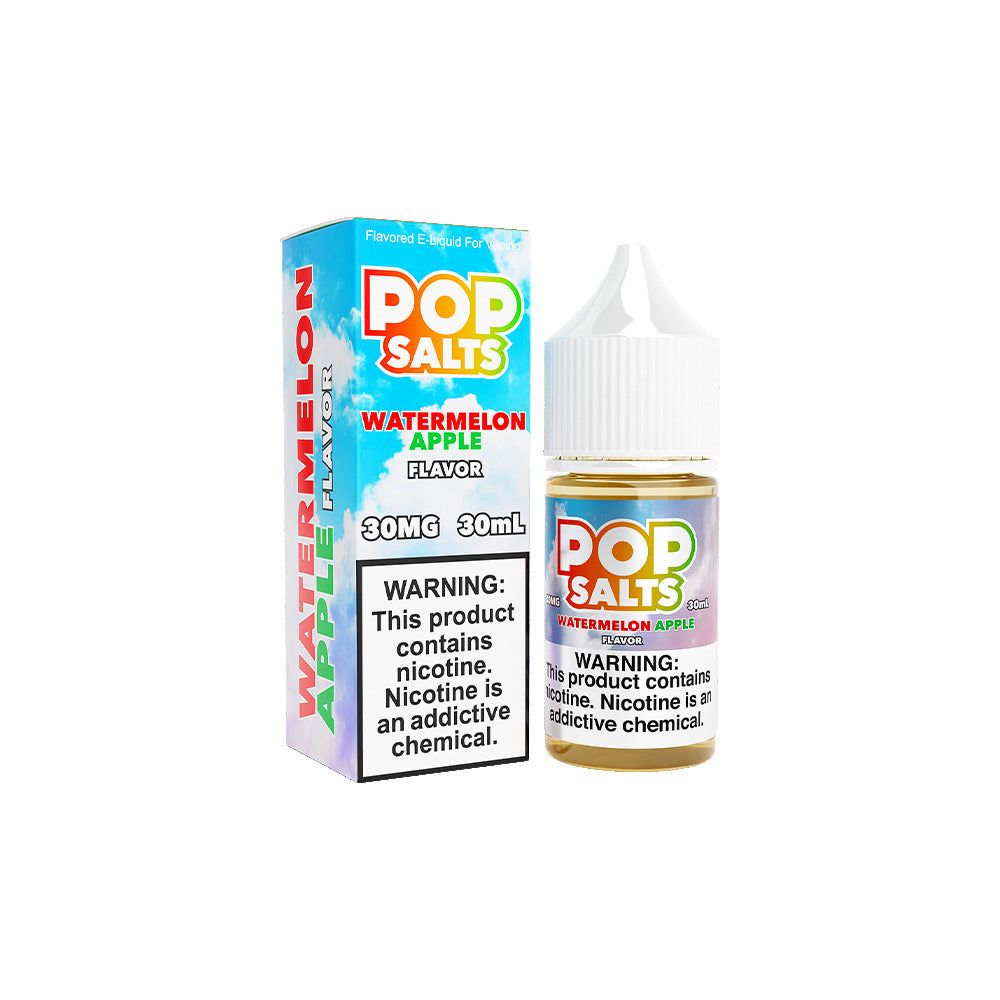 Watermelon Apple by Pop Salts E-Liquid 30mL Salt Nic with Packaging