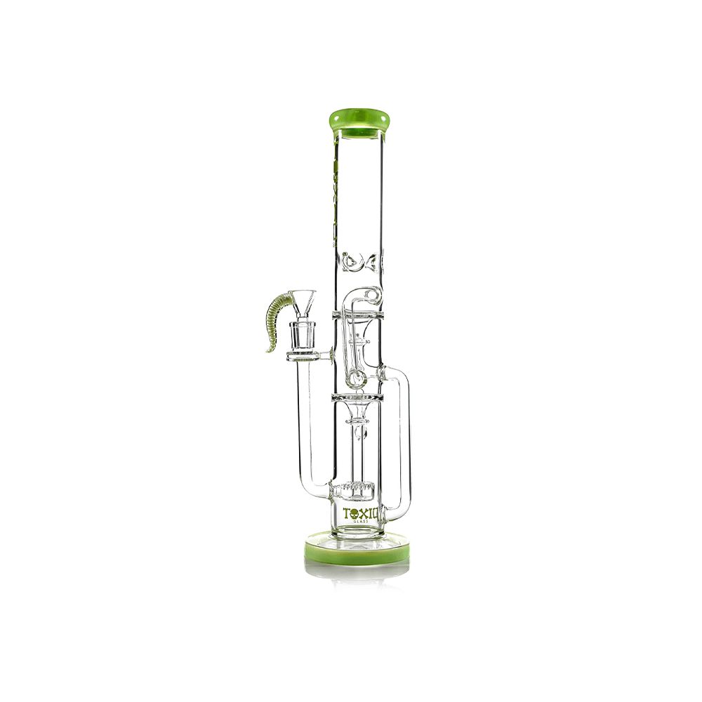 MKGlass TX44 Toxic Straight Shooter 16″ Water Pipe - Lime Green