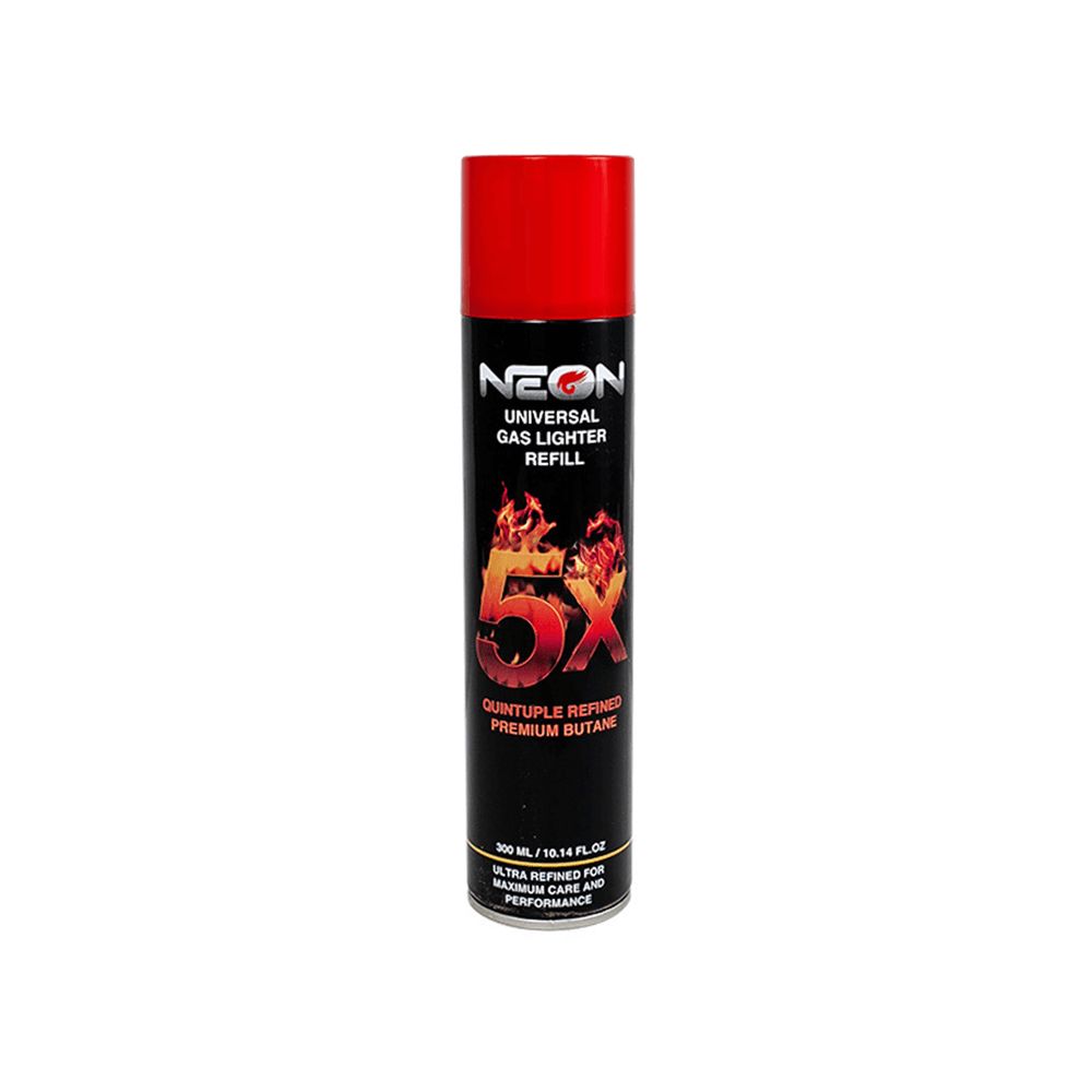 Neon Premium 5X Ultra Refined Butane 10.14oz 300mL (12pc-Case) Black Cannister