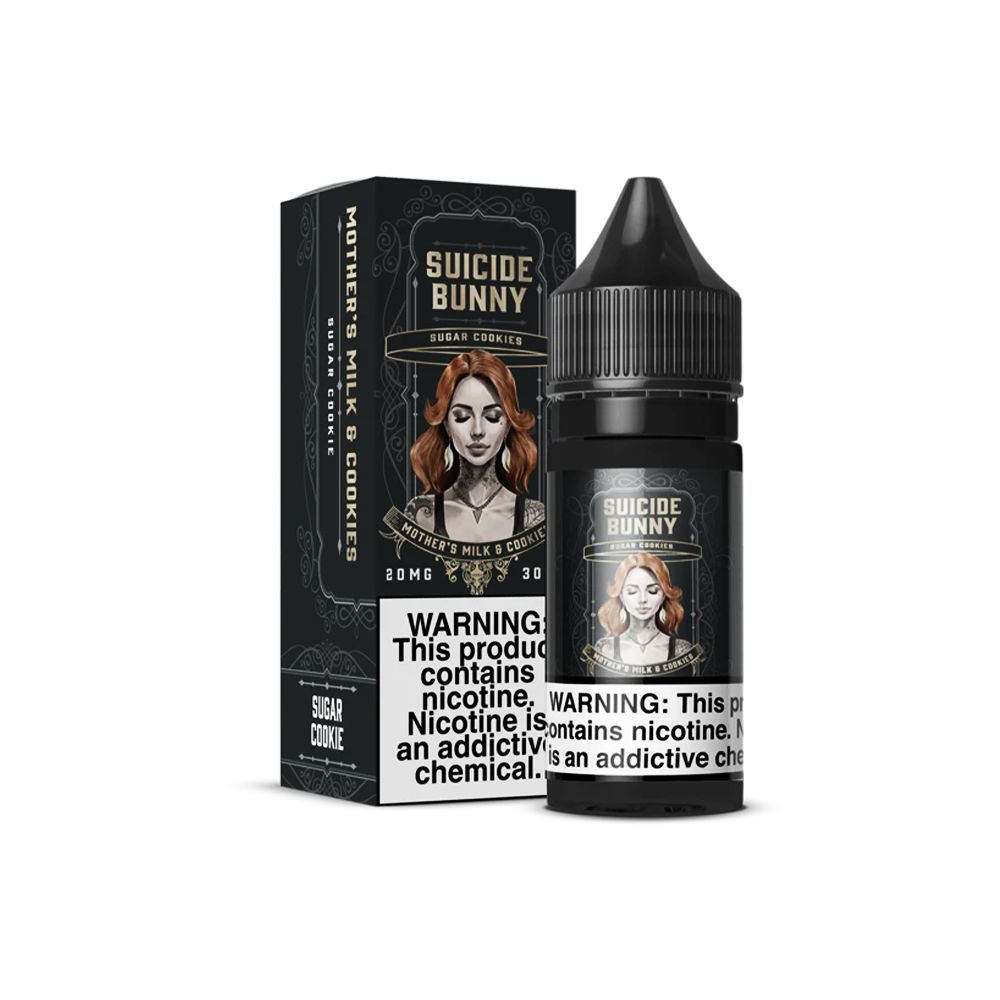 Mother's Milk & Cookies by Suicide Bunny Salt Series E-Liquid 30mL (Salt Nic) - 20mg with Packaging