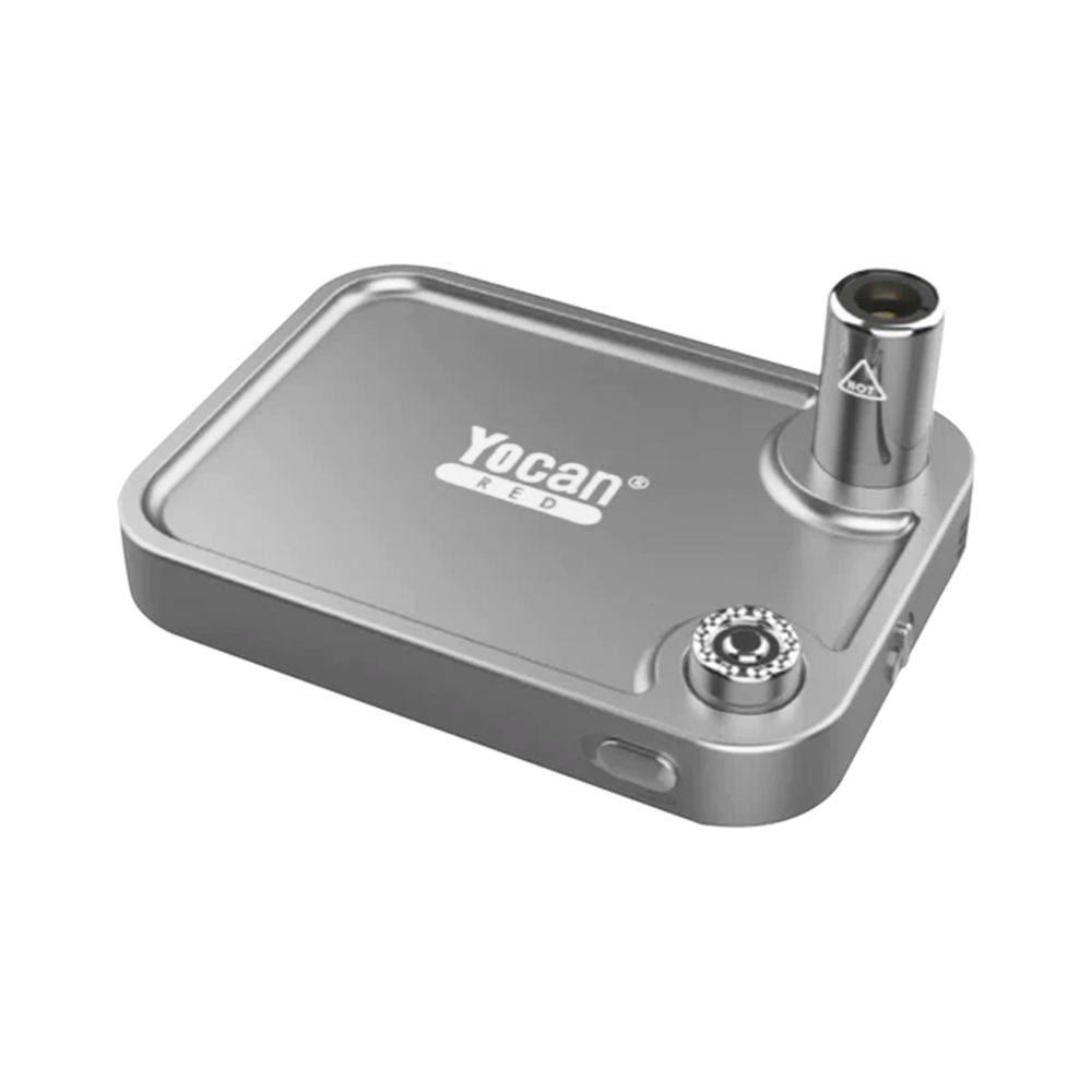 Yocan Red Slate Lighter Rolling Tray | Silver