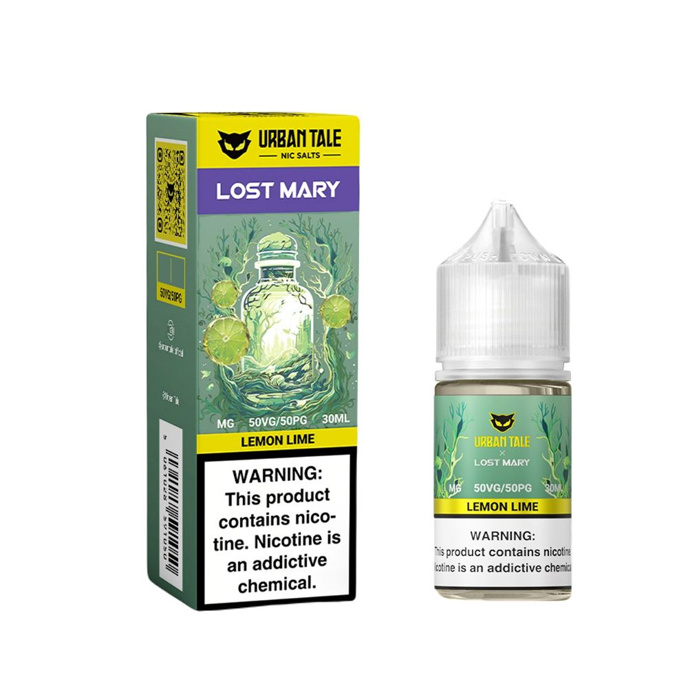 Lemon Lime Urban Tale Lost Mary Salt 30mL with packaging