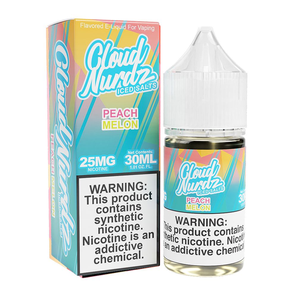 Peach Melon Ice | Cloud Nurdz Salts | 30mL with packaging