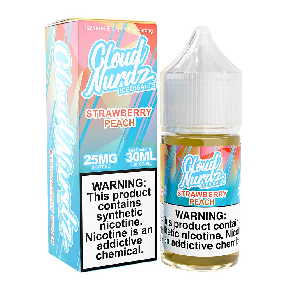 Strawberry Peach Ice | Cloud Nurdz Salts | 30mL with packaging