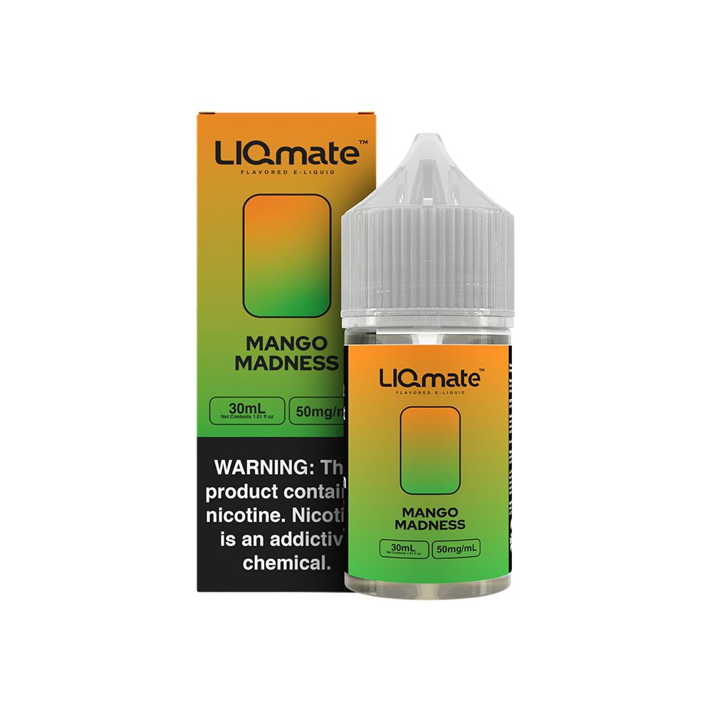 7Daze Liqmate Mango Madness Nic Salt Vape Liquid 30mL 50mg with Packaging