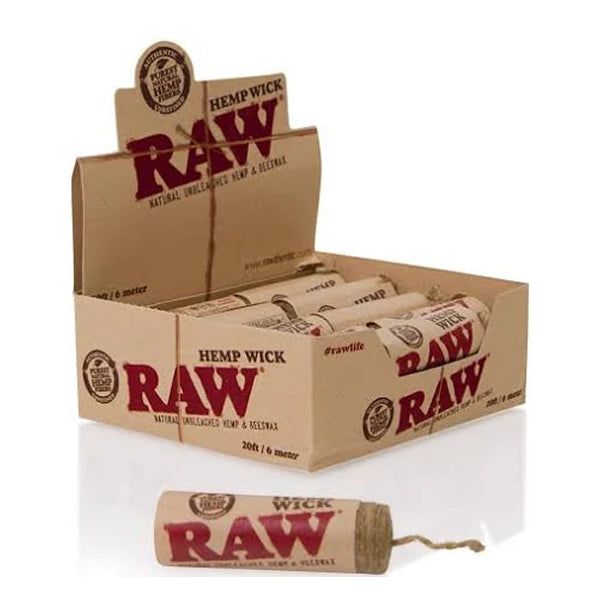 Raw Hemp Wick (DISPLY 20pc) with packaging