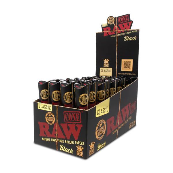 Raw (DSPLY 32pc)(Cones)(3-Pack) packaging