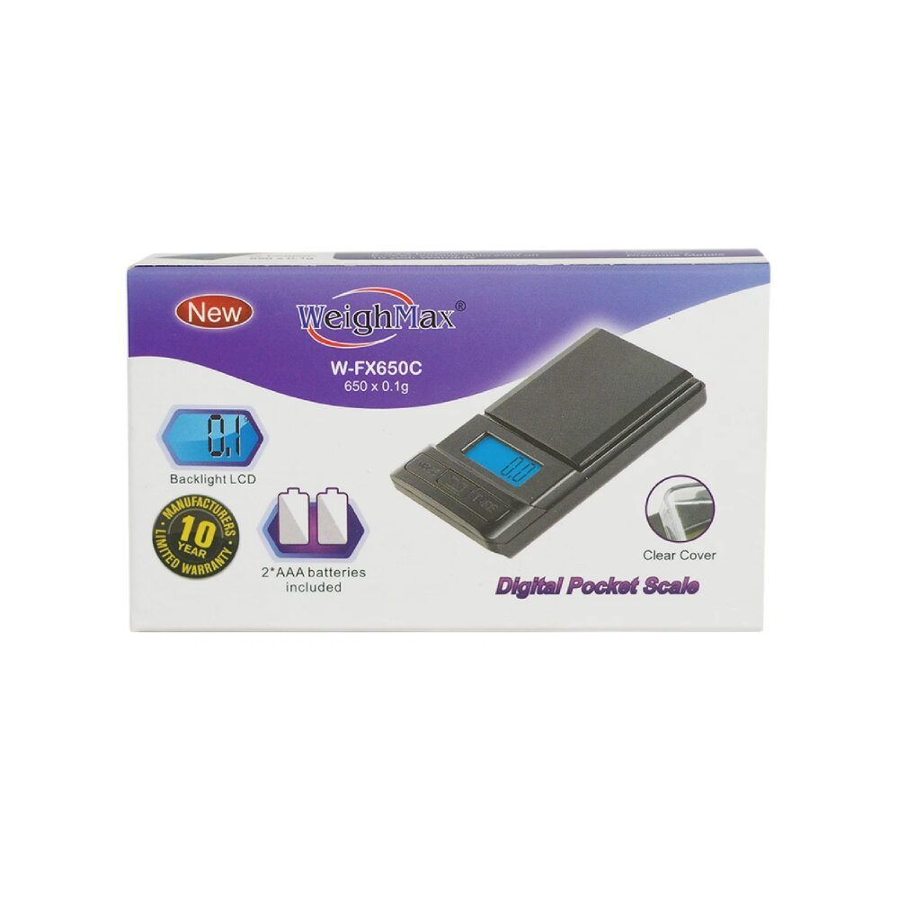WeighMax Digital Pocket Scale W-FX650C - 650g x 0.1g