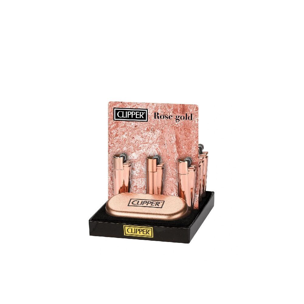 Clipper CMP11 Metal Flint (12pc Display) - Rose Gold (SAS)