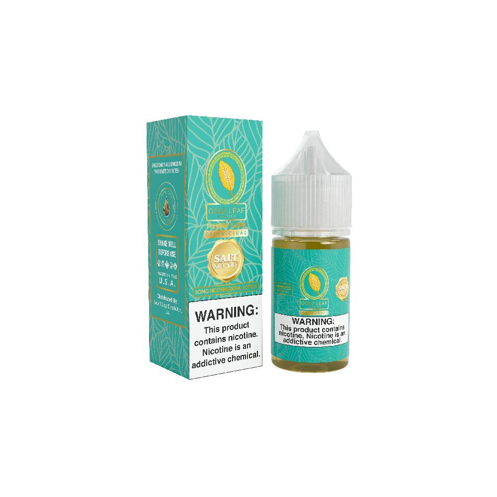 Gold Leaf - Green Cedar - 30mL Salts with packaging