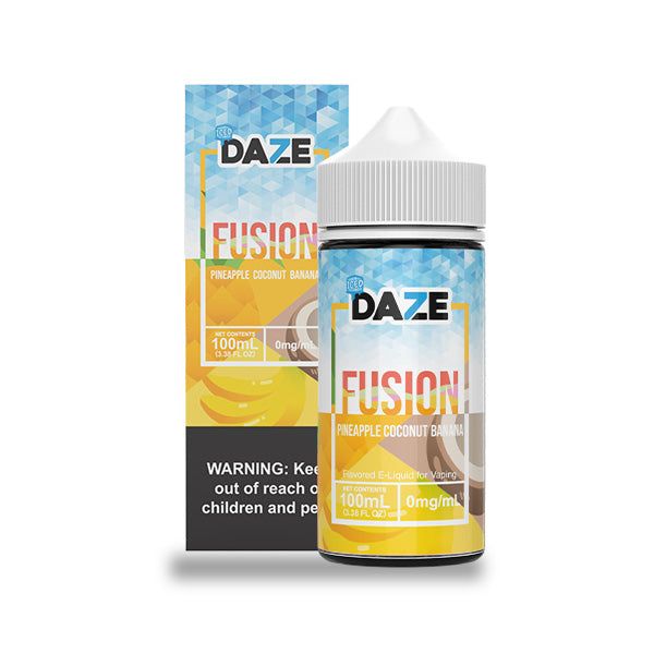 Pineapple Coconut Banana Iced by 7Daze Fusion 100mL with Packaging