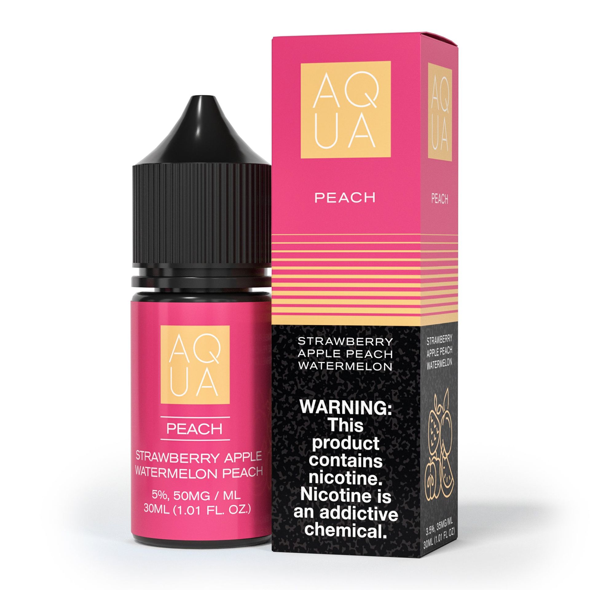 Aqua - Pure Peach - 30mL Salts with packaging